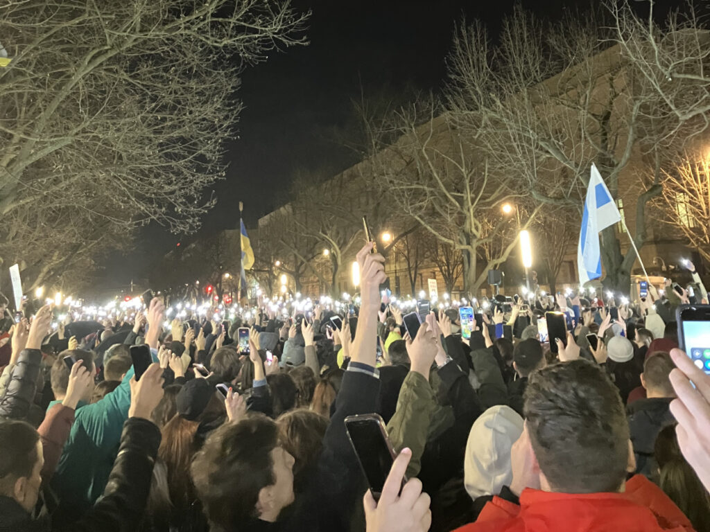 Protest in Berlin infolge des Todes von Alexei Navalny