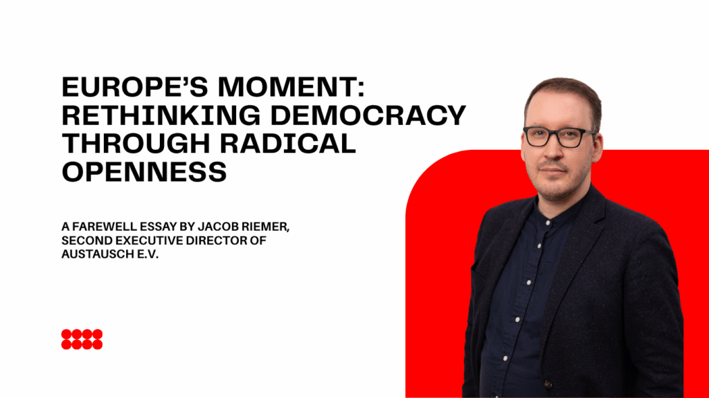 Jacob Riemer, Second Executive Director of Austausch e.V.